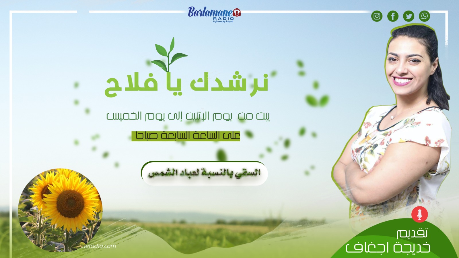 نرشدك  يا فلاح .. السقي بالنسبة لعباد الشمس